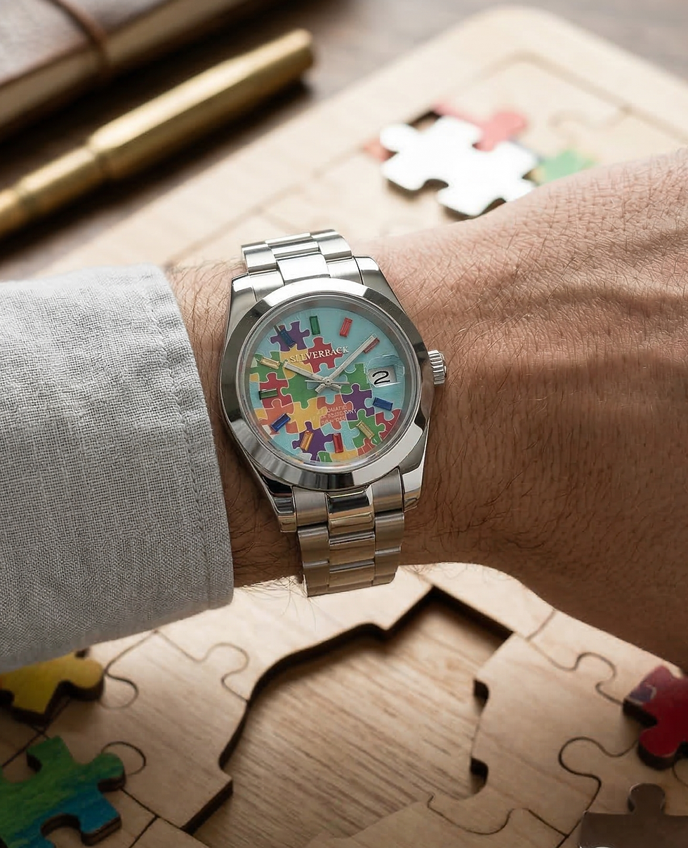 Thumbnail: Silverback Classic Automatic Date 40mm, Jigsaw Dial