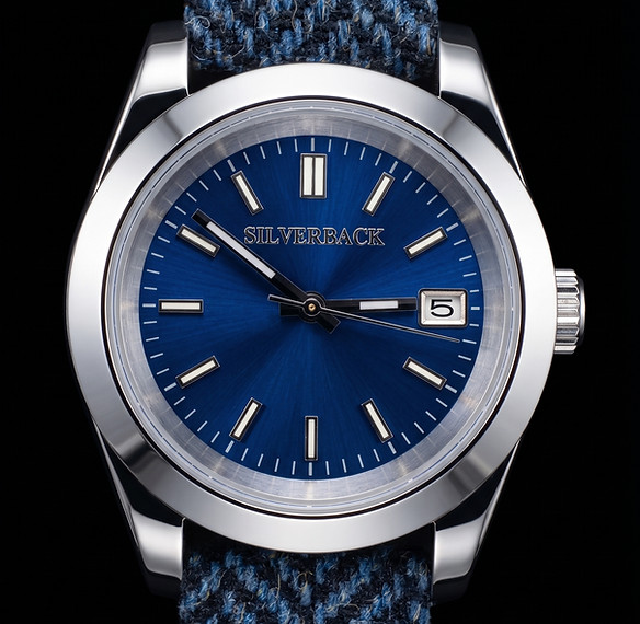 Blue classic with tweed watch