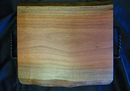 Solid Jarrah Slab Chopping Block with natural edge