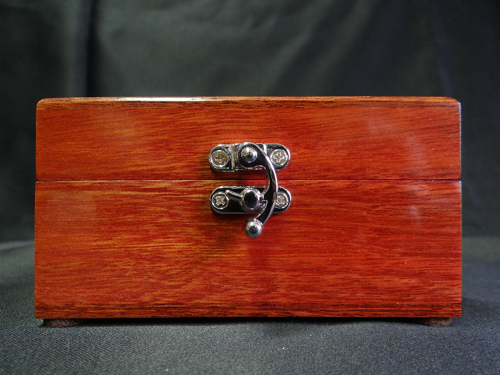 Thumbnail: Solid Jarrah Wedding Ring Box (120x70x65mm)