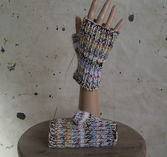 enfys ribbed fingerless gloves