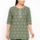 Thumbnail: Olive Green Printed Cotton Short Kurta Top for Women