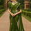 Thumbnail: Elegant Olive Green Embroidered Georgette Saree for Women