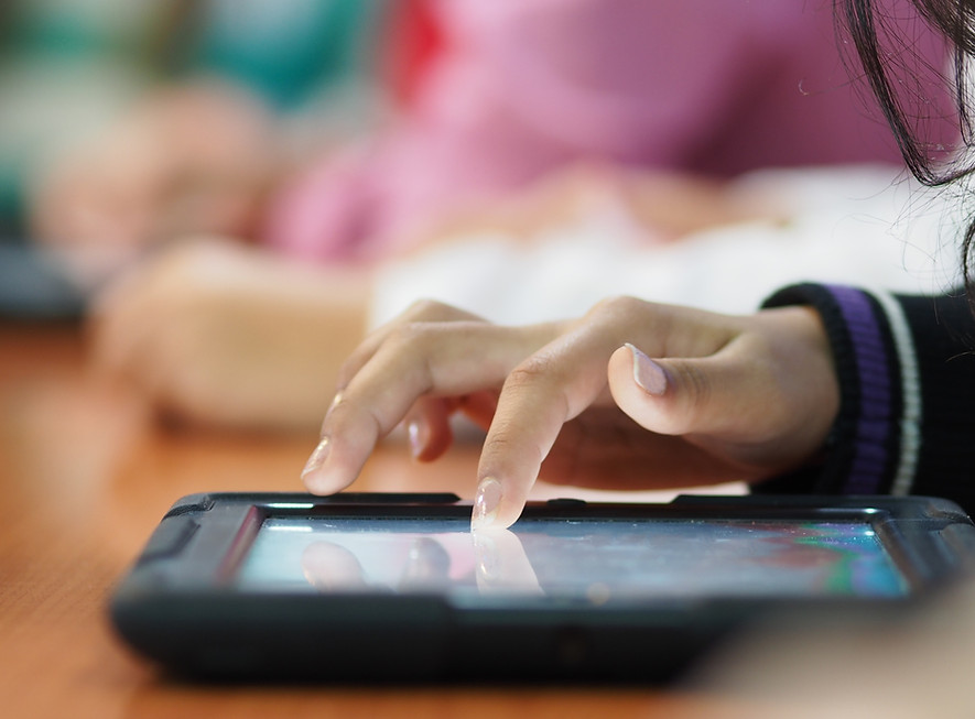 Clicking on a Tablet