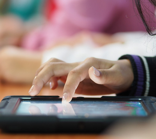 Clicking on a Tablet
