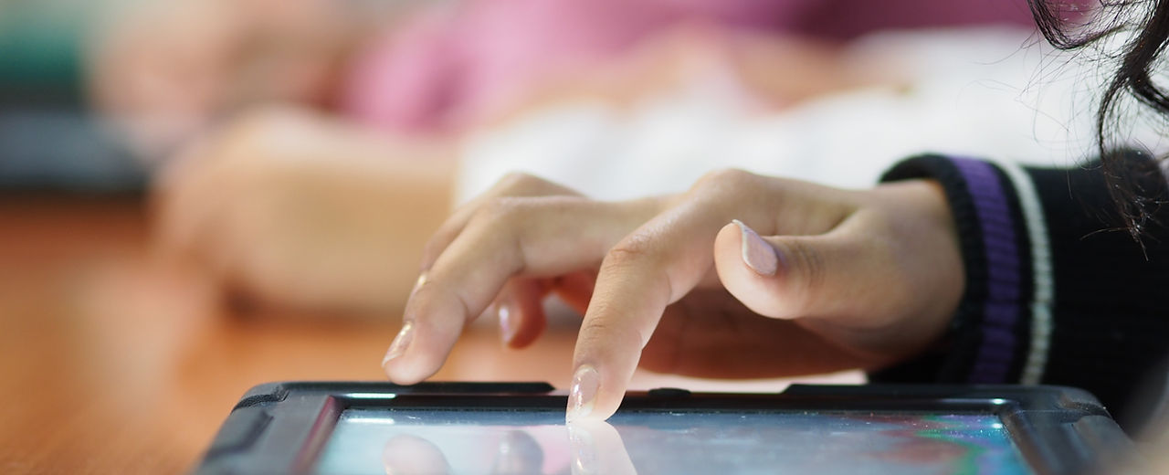 Clicking on a Tablet