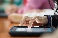 Clicking on a Tablet