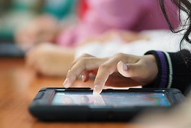 Haciendo clic en una tableta