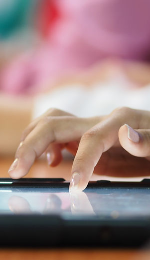 Clicking on a Tablet