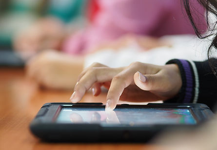 Clicking on a Tablet