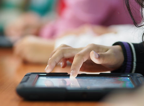 Clicking on a Tablet