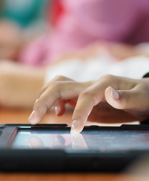 Clicking on a Tablet