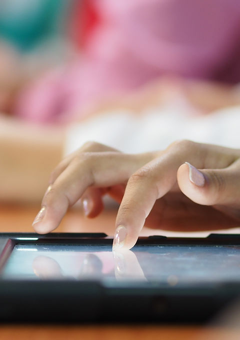 Clicking on a Tablet