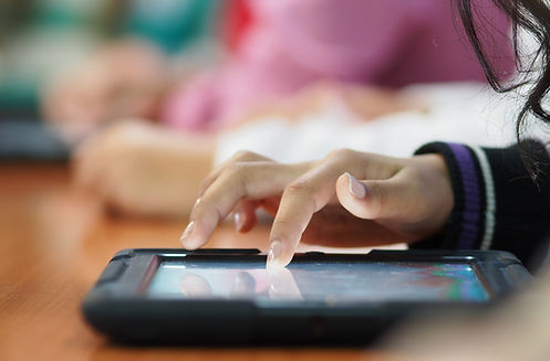 Clicking on a Tablet