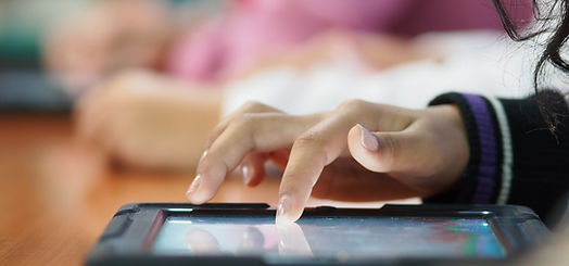 Clicking on a Tablet