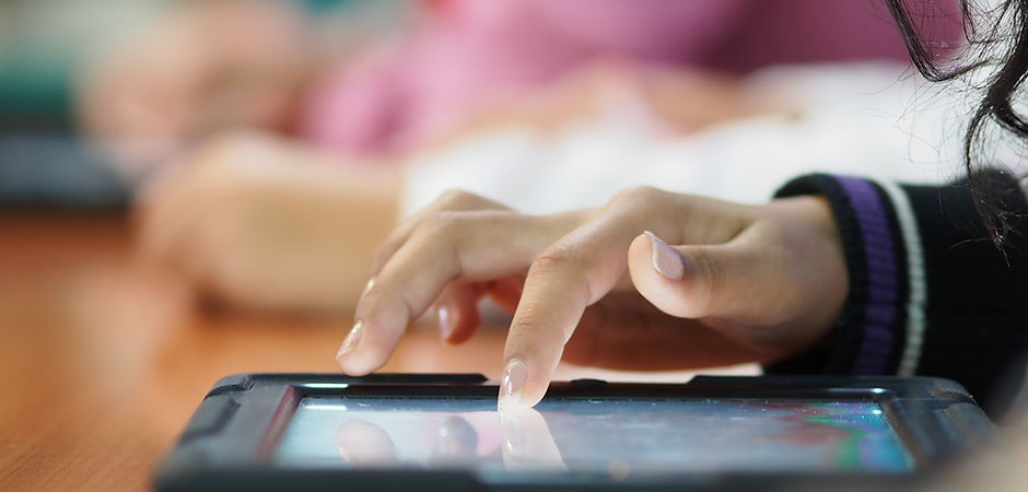Clicking on a Tablet