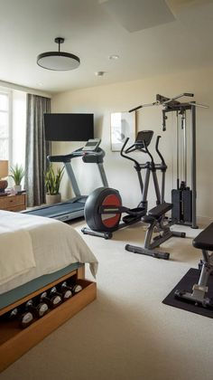 Multi-purpose bedroom. Overstimulating and not as restful.