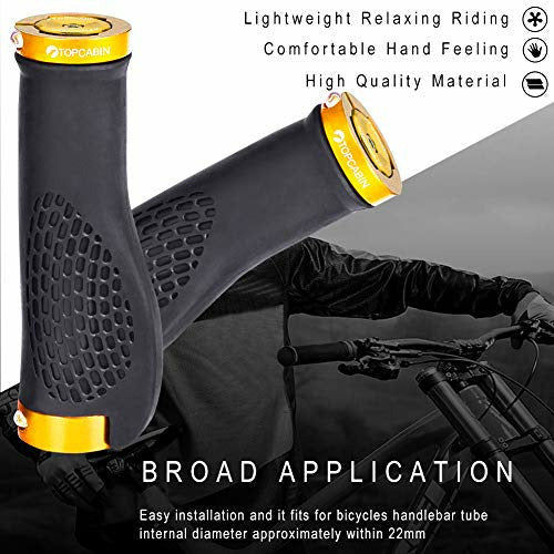 Thumbnail: TOPCABIN Ergonomic Design Bike Grips,Double Lock on Locking Bicycle Handlebar