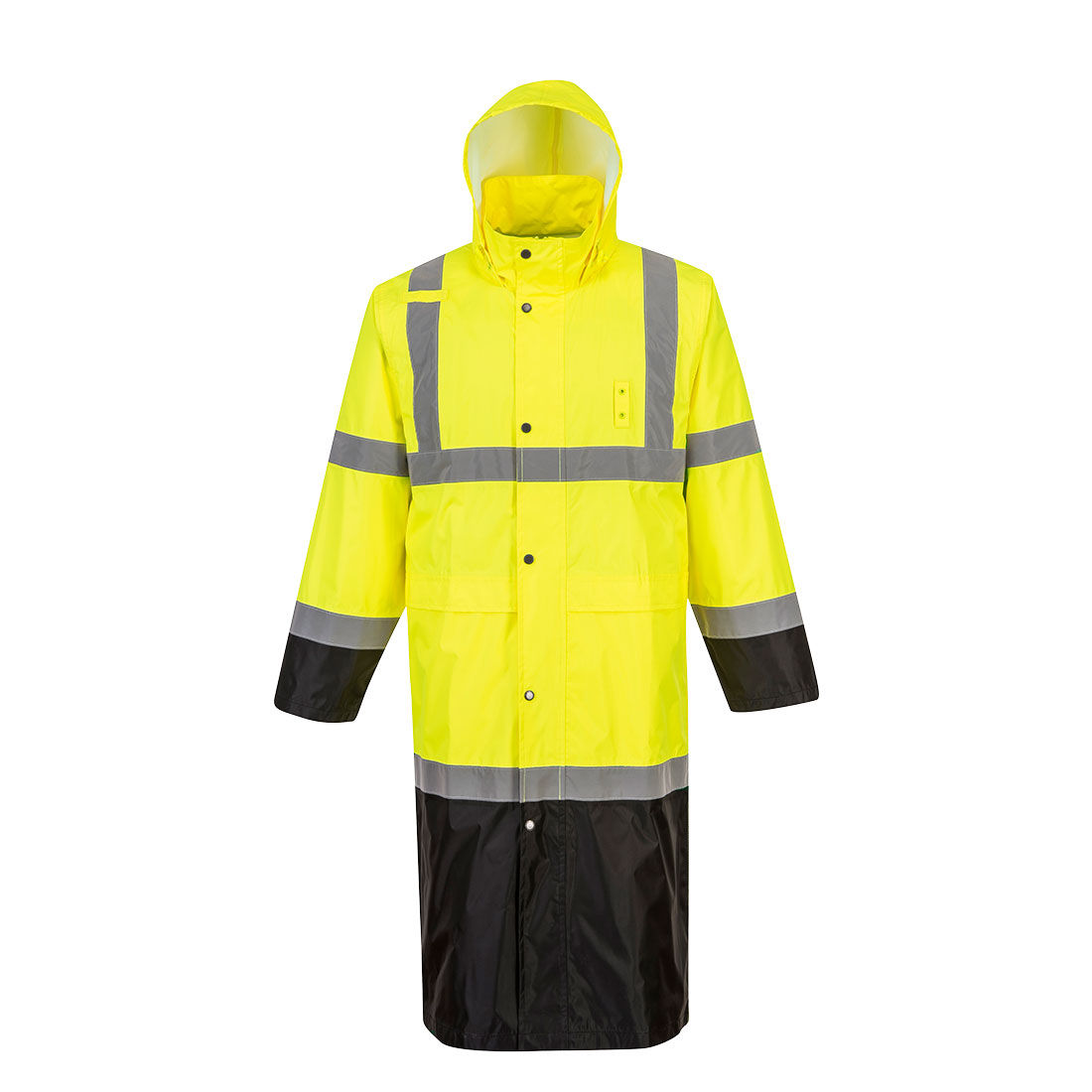 UH446 - Class 3 Hi-Vis Contrast Rain Coat 48"