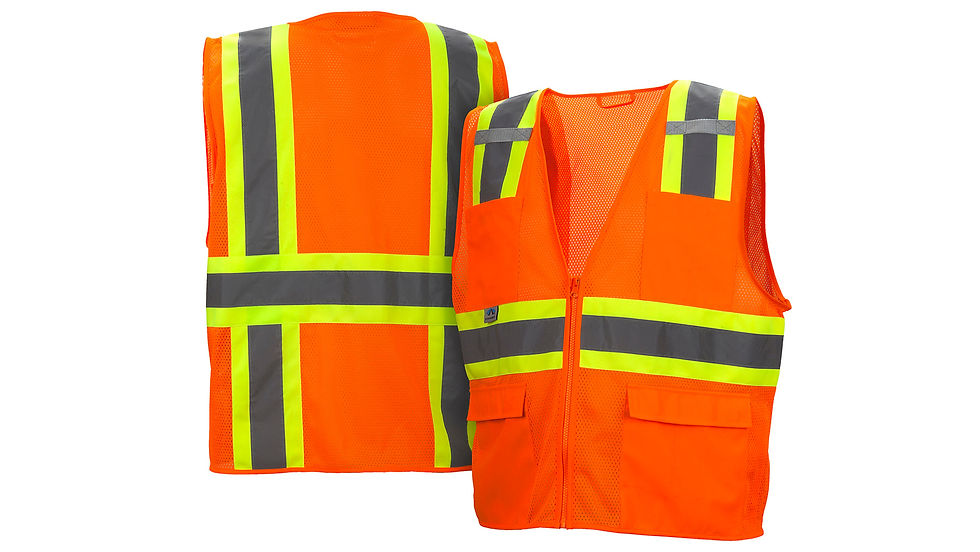 Thumbnail: RVZ2310 - Two Tone ANSI Class 2 Hi Vis Mesh Safety Vest