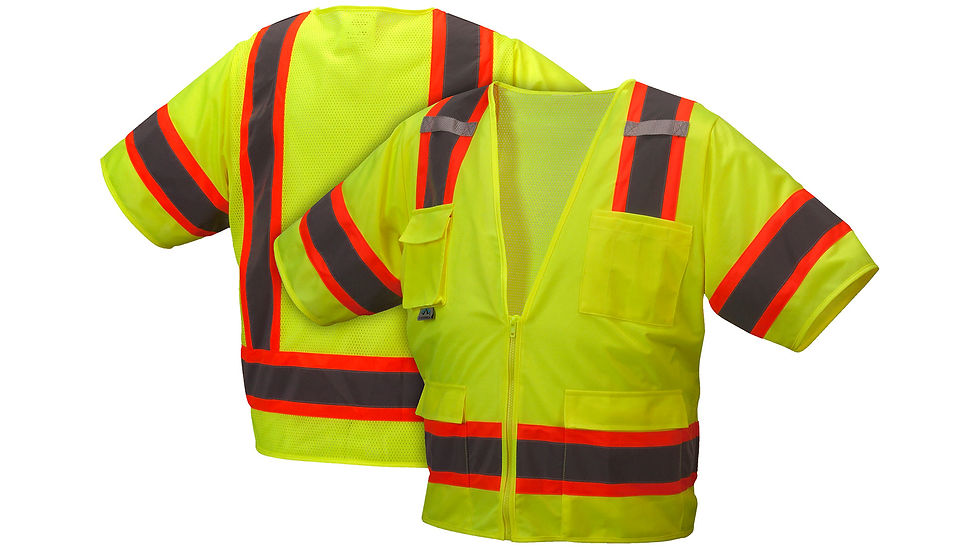 Thumbnail: RVZ34 - Two Tone ANSI Class 3 Hi Vis Mesh Surveyors Vest