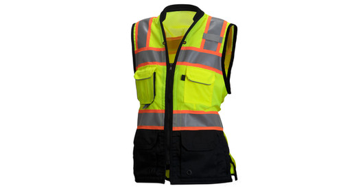 RVZF61 - Women's Fit ANSI Class 2 Hi Vis Mesh Surveyors Vest