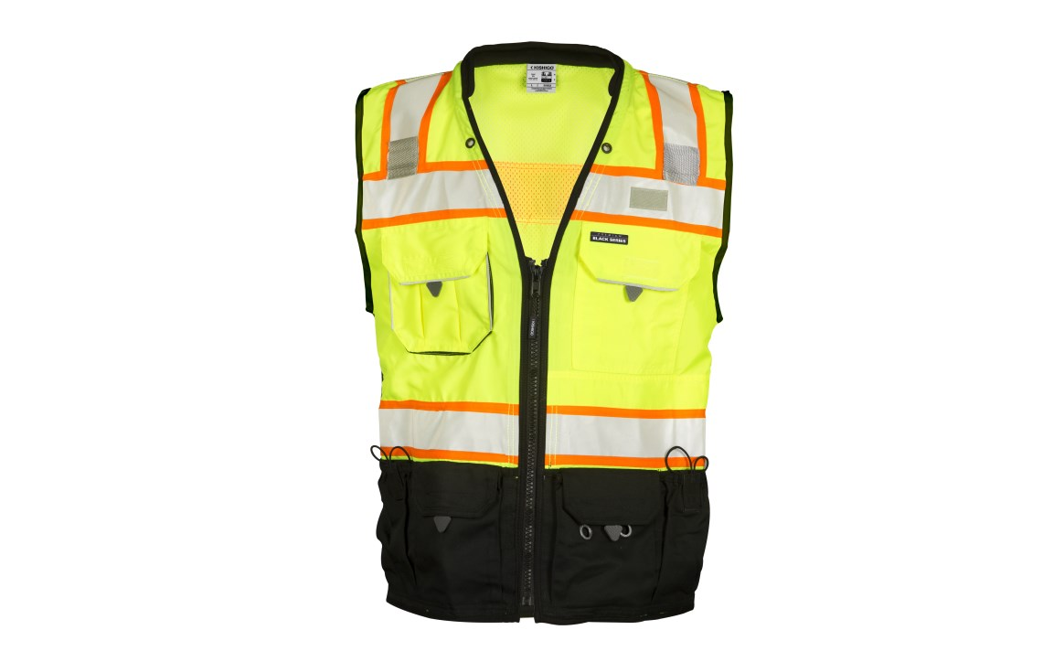 Kishigo® S5002 - Premium Black Series ANSI Class 2 Surveyor Vest