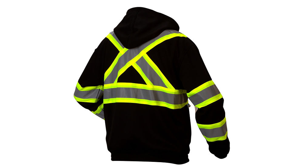 Thumbnail: RCSZH33 - ANSI Class 3 Hoodie Sweatshirt with Black Bottom