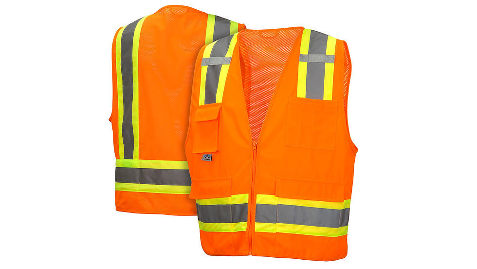 Thumbnail: RVZ24 - Two Tone ANSI Class 2 Hi Vis Mesh Surveyors Safety Vest