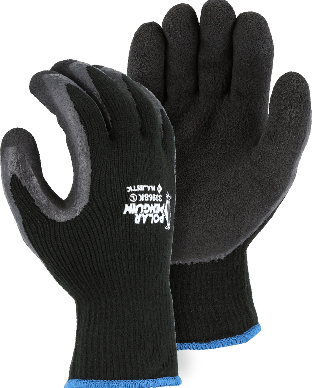 3396 - A2 Polar Penguin Lined Napped Terry Glove with Foam Latex Palm