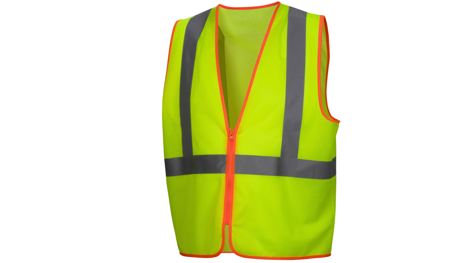 RVZ40 - Contrast Trim ANSI Class 2 Hi Vis Mesh Safety Vest