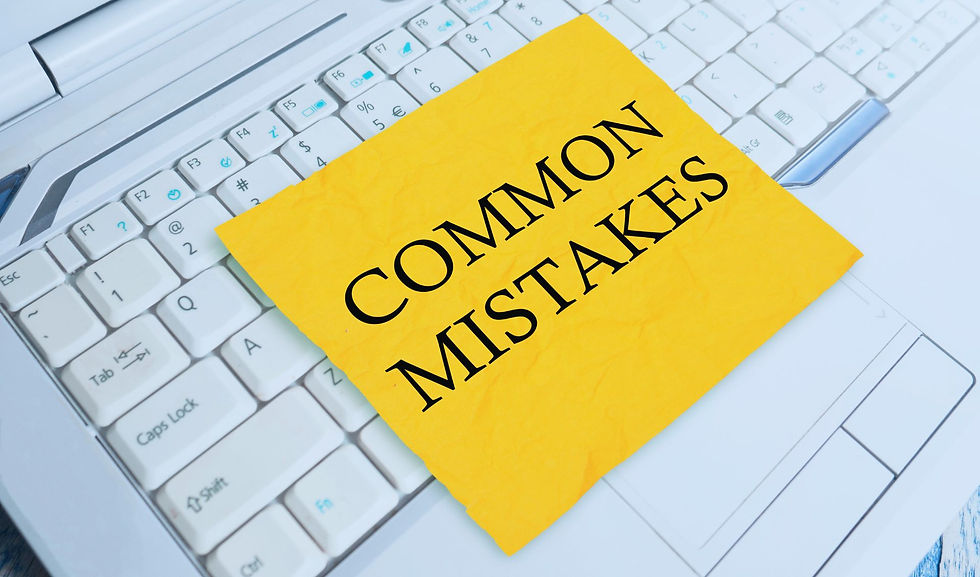common pitfalls and mistakes