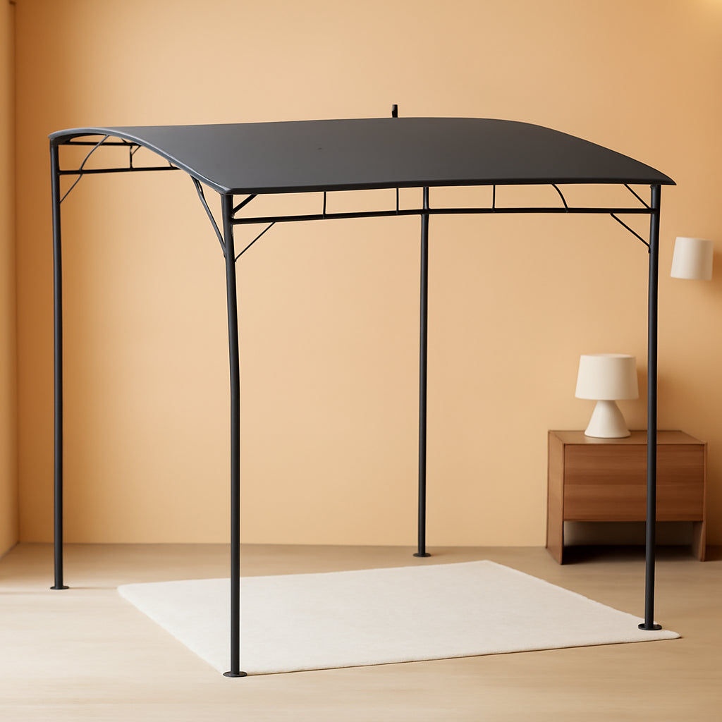 10x10 Charcoal Gray Outdoor Pergola Gazebo UV Resistant