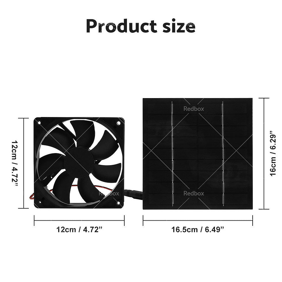 Thumbnail: 20W Solar Panel Powered Fan Mini Ventilator For Greenhouse Pet or Dog Chicken Ho
