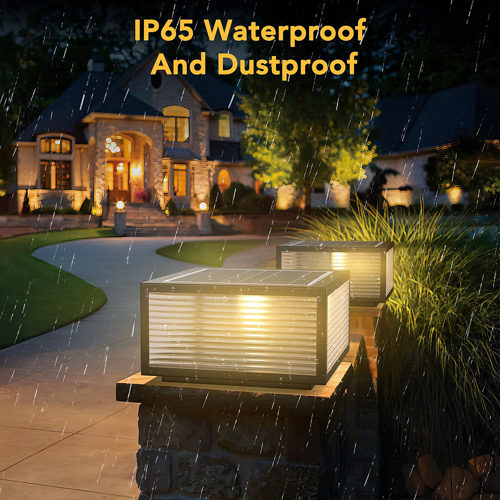 Thumbnail: Solar-Powered Outdoor Post Lights For Garden Pathways