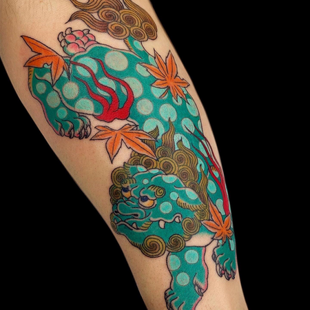 Foo dog - Koma inu Tattoo Traditional Japanese tattoo