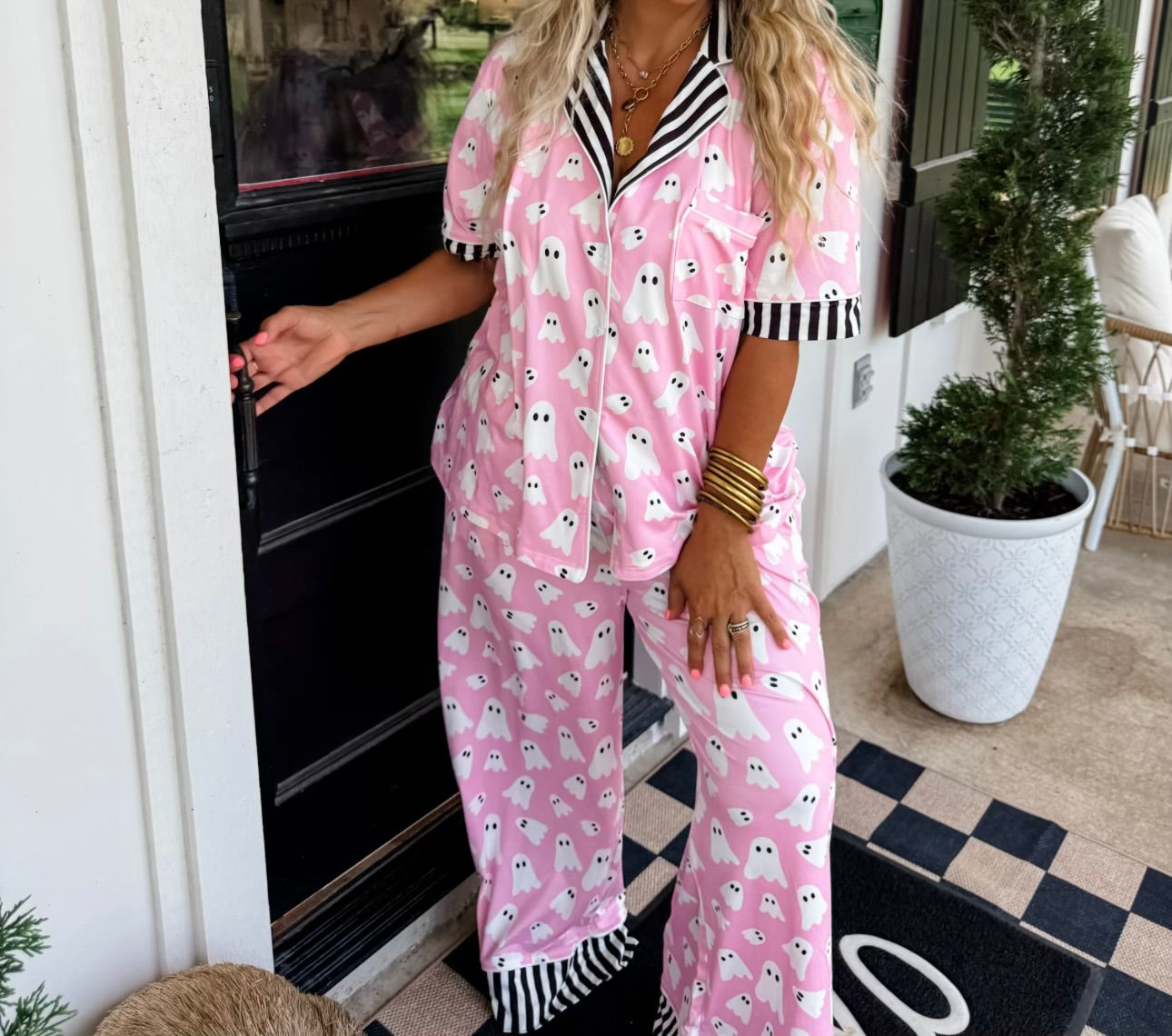 Pink Ghost PJ Set