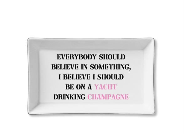 Believe Ceramic Tray