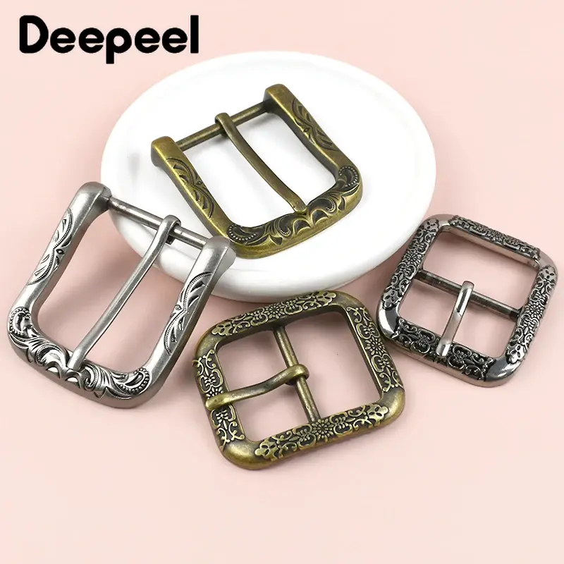 Miniatura: 1/2Pcs Deepeel 35/40mm Vintage Metal Bag Belt Buckle Antique Brass Silver