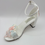 Thumbnail: Ivory White Satin Wedding Sandals: Pearl Mint Green Pink Lemon Blue Flowers