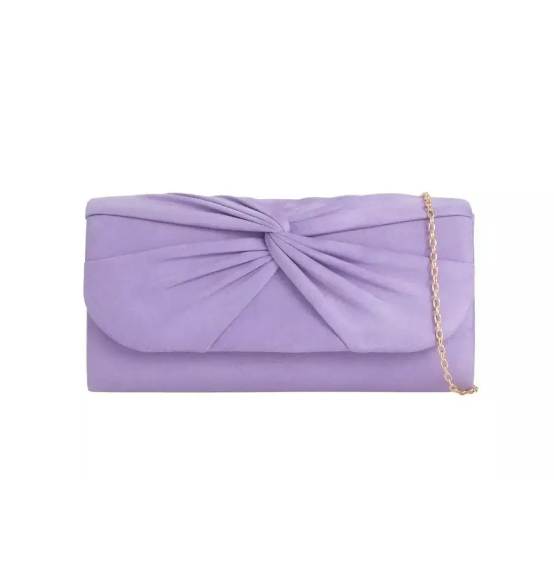 Stunning Bridal Wedding Faux Suede  Lilac Lavender Clutch Bag