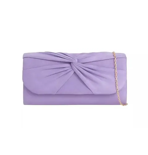 Stunning Bridal Wedding Faux Suede Lilac Lavender Clutch Bag nancyandelizabeth