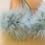Thumbnail: Simply Beautiful Fluffy Sage Green Peep Toe Bridal Bridesmaid Slippers
