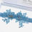Thumbnail: Monogrammed Dusky Blue Bridal Garter: Diamante Lace Wedding Garter
