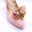 Thumbnail: Blush Baby Pink Wedding Pillbox Hat with Shoes & Clutch Bag