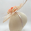 Thumbnail: Peach Champagne Satin Wedding Shoe and Fascinator Set: Peach Pink Floral Bridal 