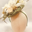 Thumbnail: Flower Wedding Fascinator Derby Ascot Race Day Hat: Sage Green & Soft Cream