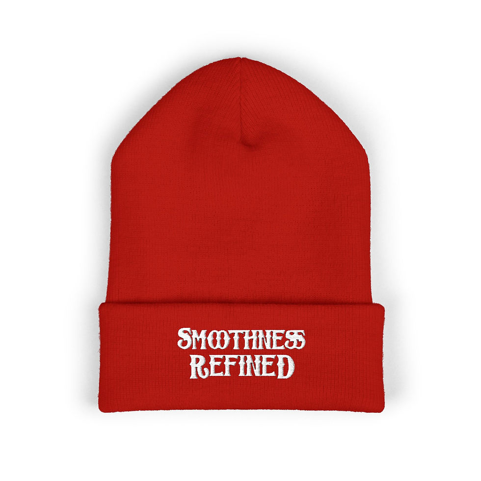 Thumbnail: Anirra "Smoothness" Cuffed Beanie (White Logo)
