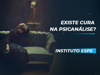 Imagem de destaque do artigo sobre a cura na psicanálise. Mostra uma pintura de uma pessoa em sofrimento em um divã, ilustrando o tema do tratamento psicanalítico.