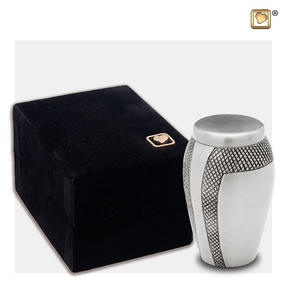 Thumbnail: Majestic Stripes Urn Brushed Pewter